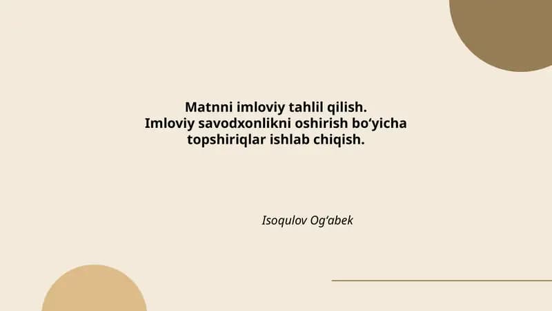 Matnni imloviy tahlil