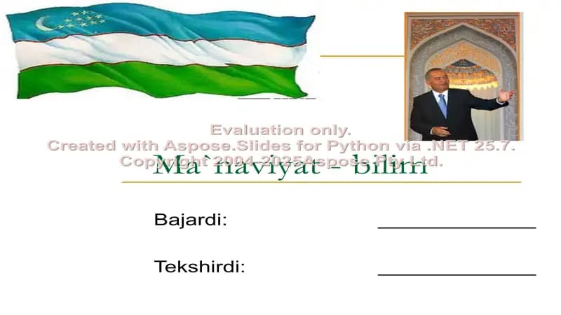 Ma'naviyat va Bilim