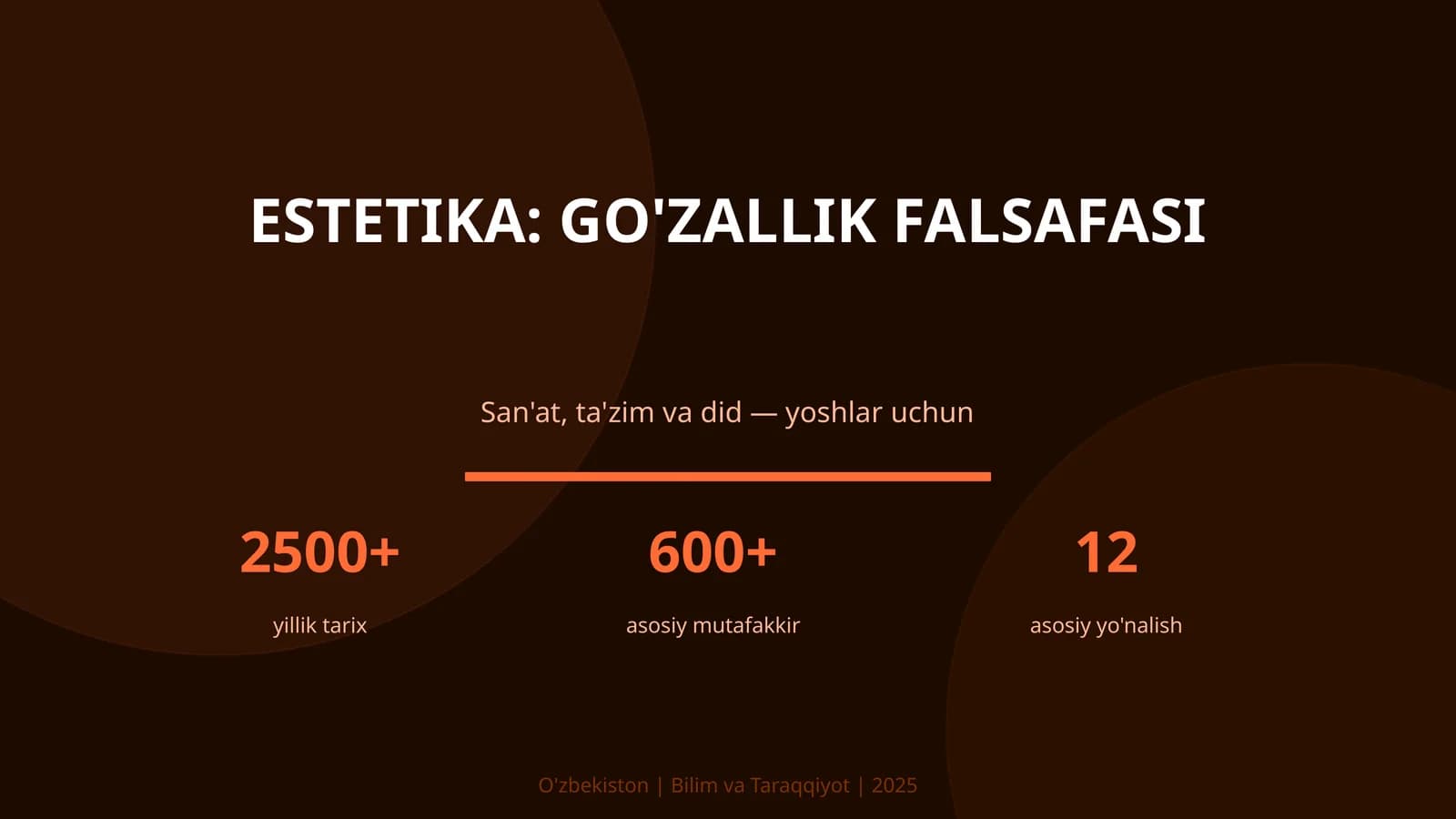 ESTETIKA: GO'ZALLIK FALSAFASI