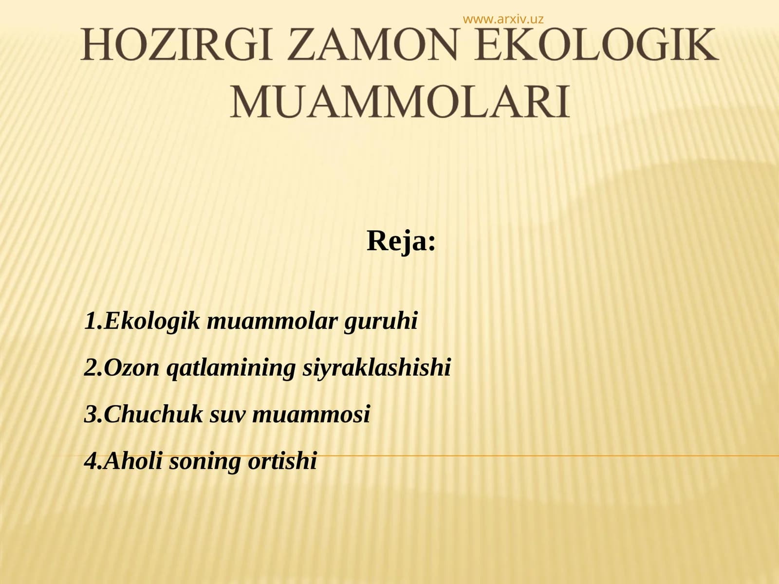 Ekologik muammolar guruhi