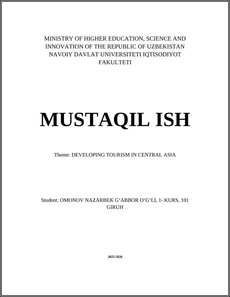 Sustainable eco-tourism strategies for Central Asia