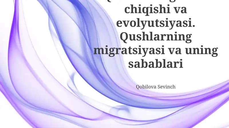 Qushlarning kelib chiqishi va evolyutsiyasi