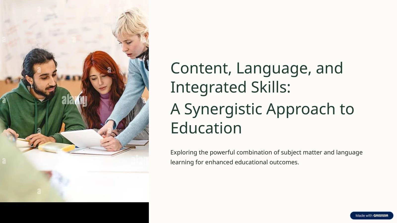 Content, Language, and Integrated Skills: A Synergistic Approach to Education