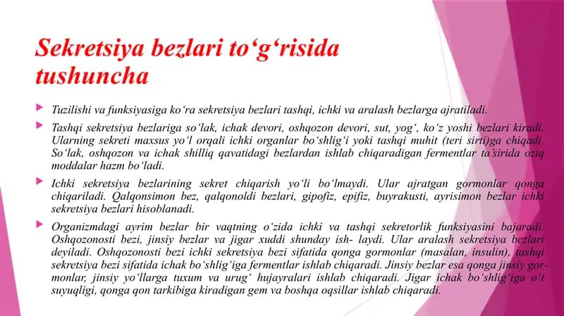 Sekretsiya bezlari
