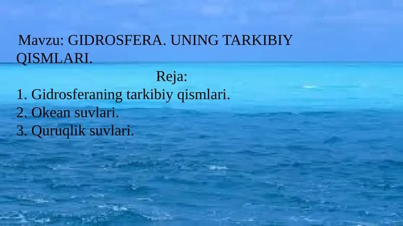 GIDROSFERA