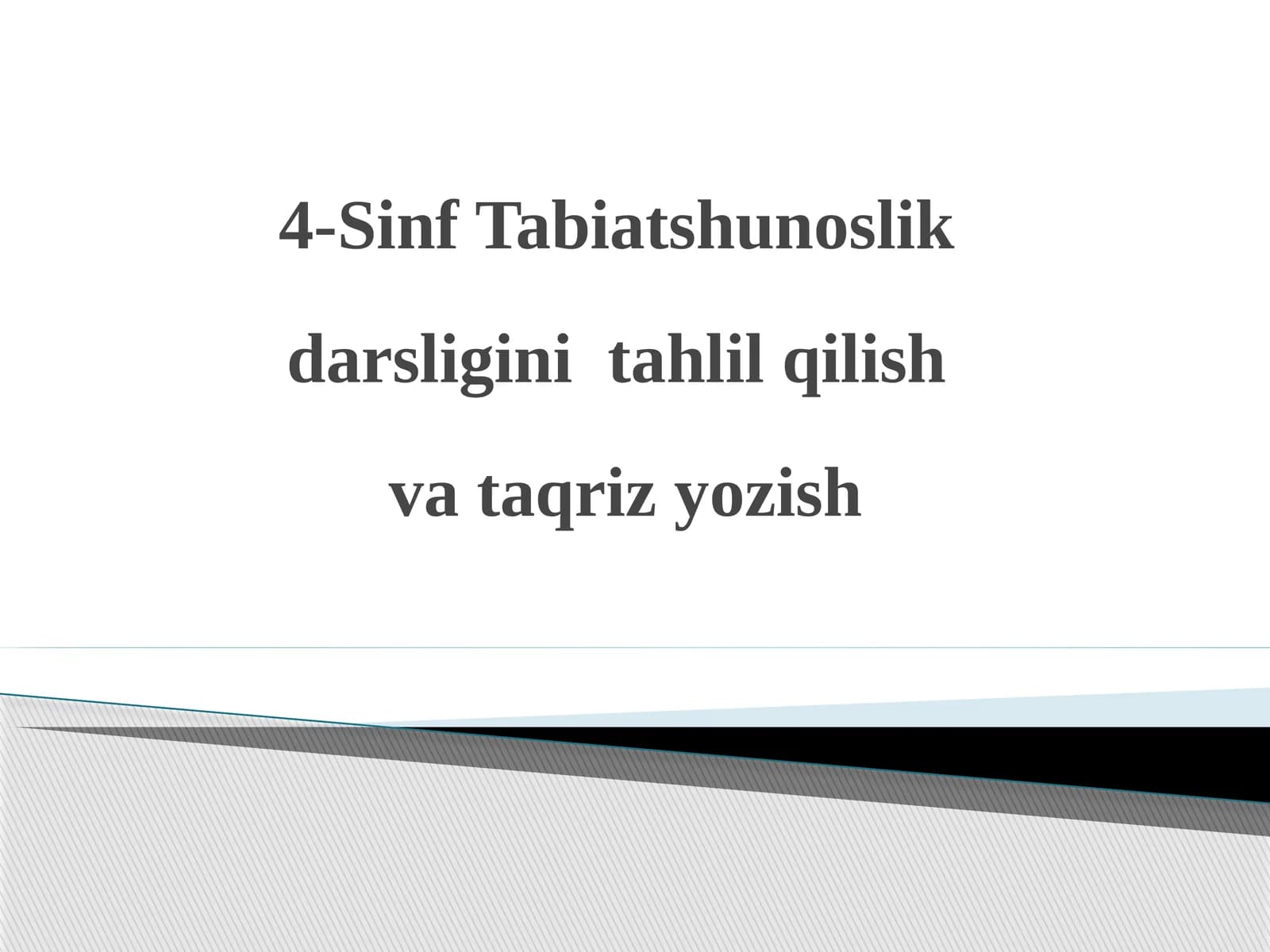 4-SinfTabiatshunoslik