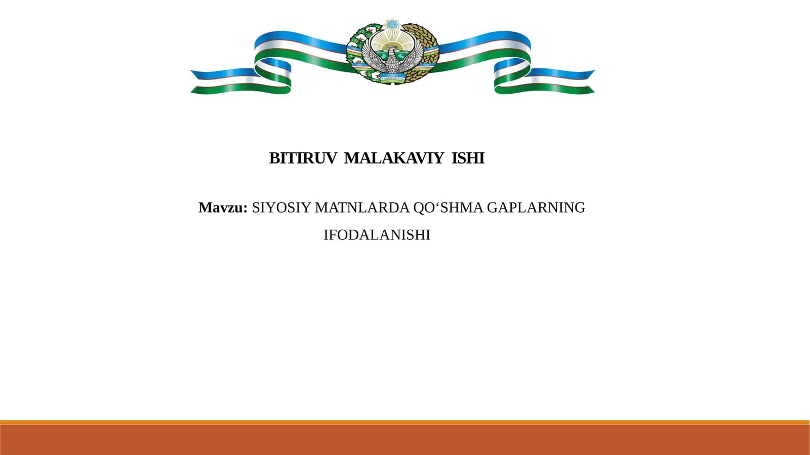 SIYOSIY MATNLARDA QO‘SHMA GAPLARNING IFODALANISHI