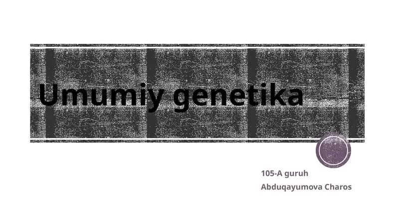 tibbiy bialogiya fanidan mustaqil ish