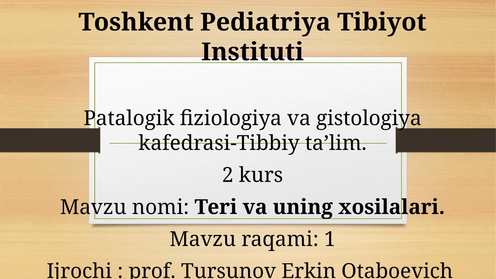 Terivauning xosilalari