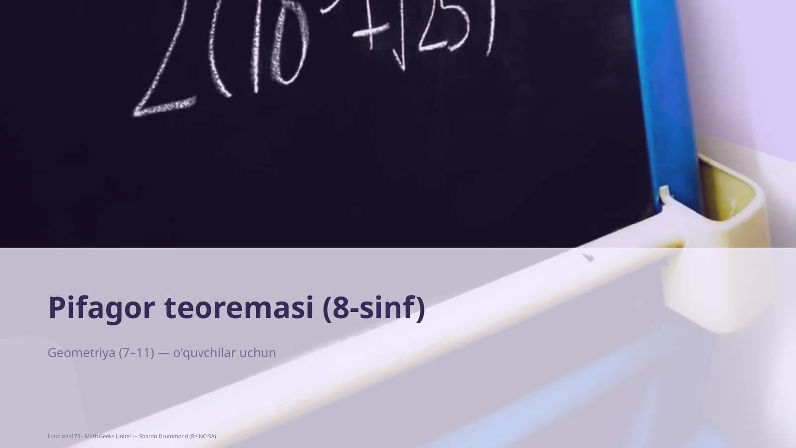Pifagor teoremasi (8-sinf)