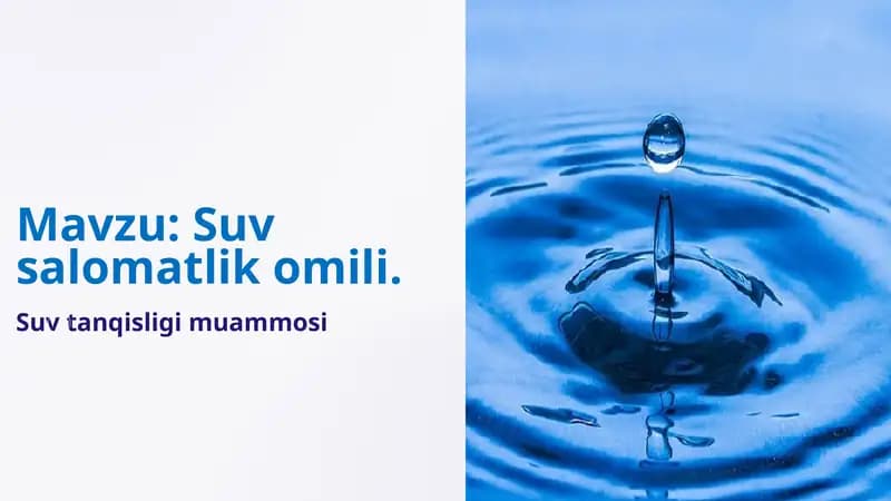 Suv salomatlik omili.
