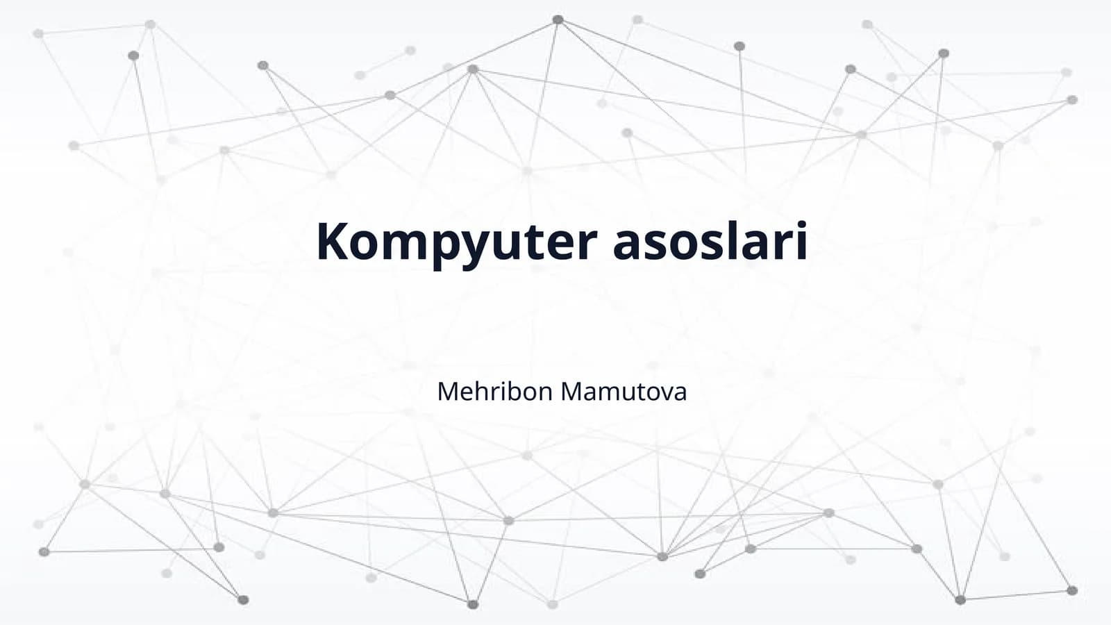 Kompyuter asoslari