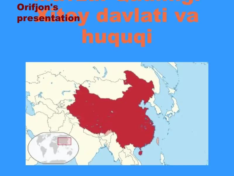 Qadimgi Xitoy davlati va huquqi
