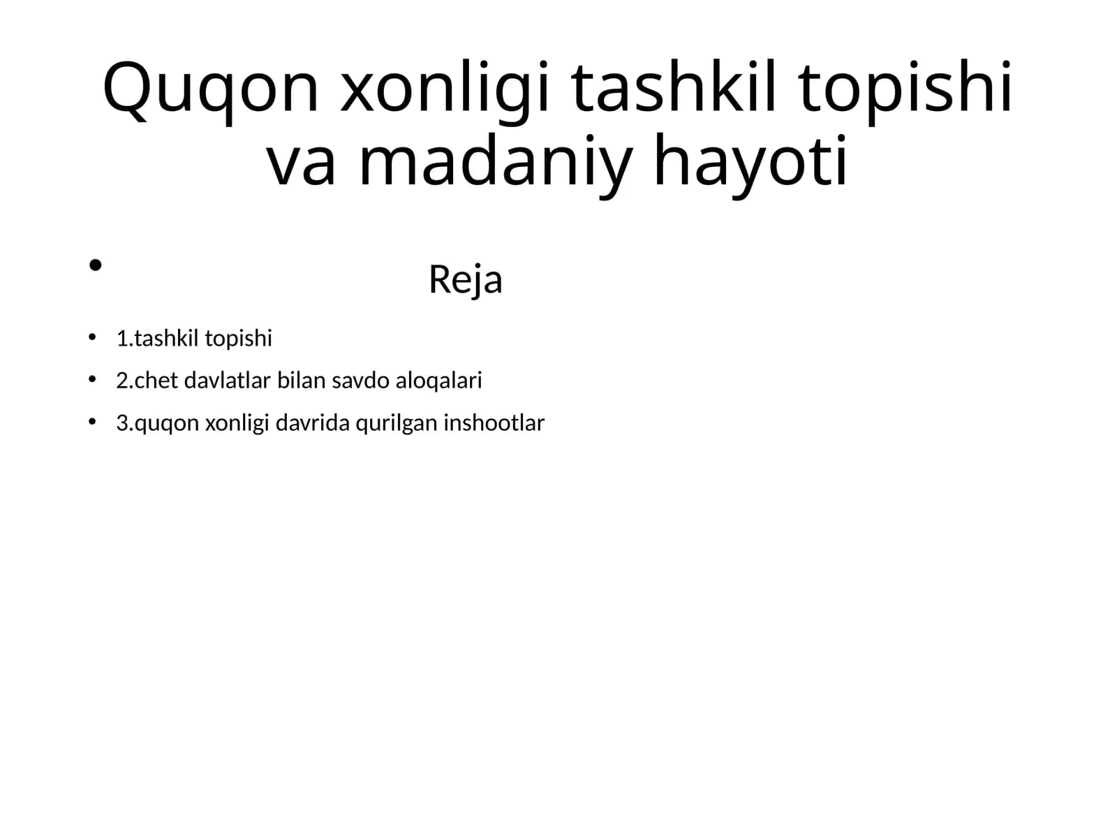 Qo`qon xonligi tashkil topishi va madaniy hayoti