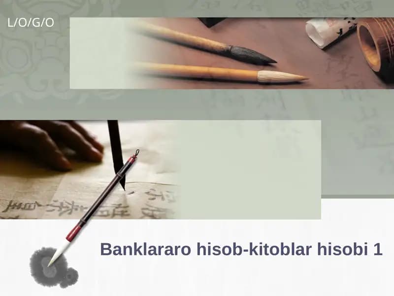 Banklararo hisob-kitoblar hisobi 1