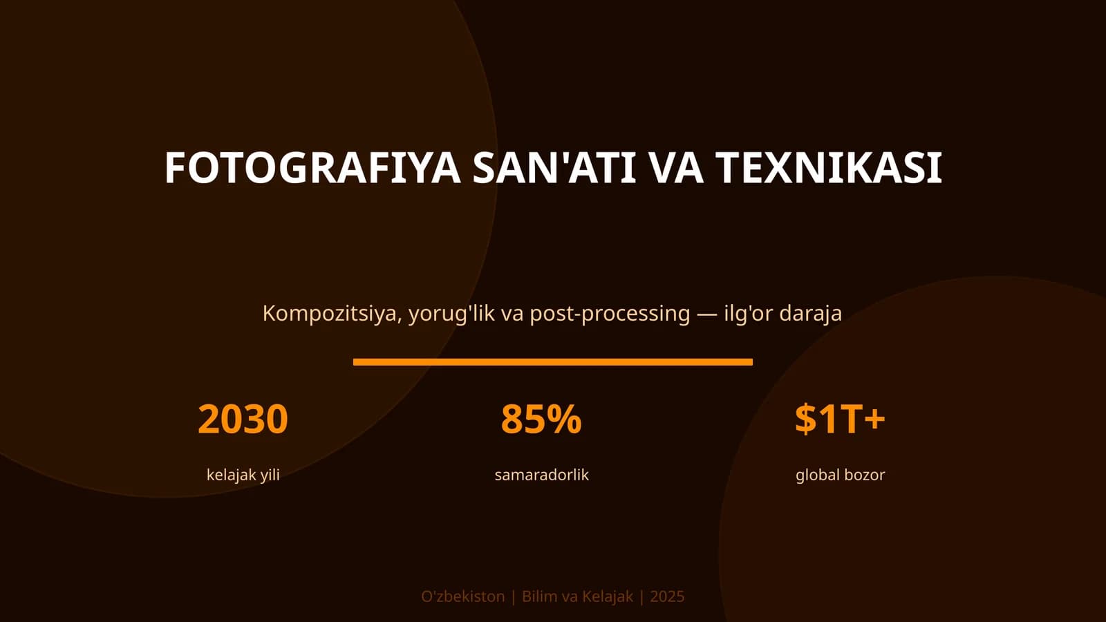 FOTOGRAFIYA SAN'ATI VA TEXNIKASI