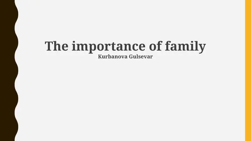 The Importance of Family