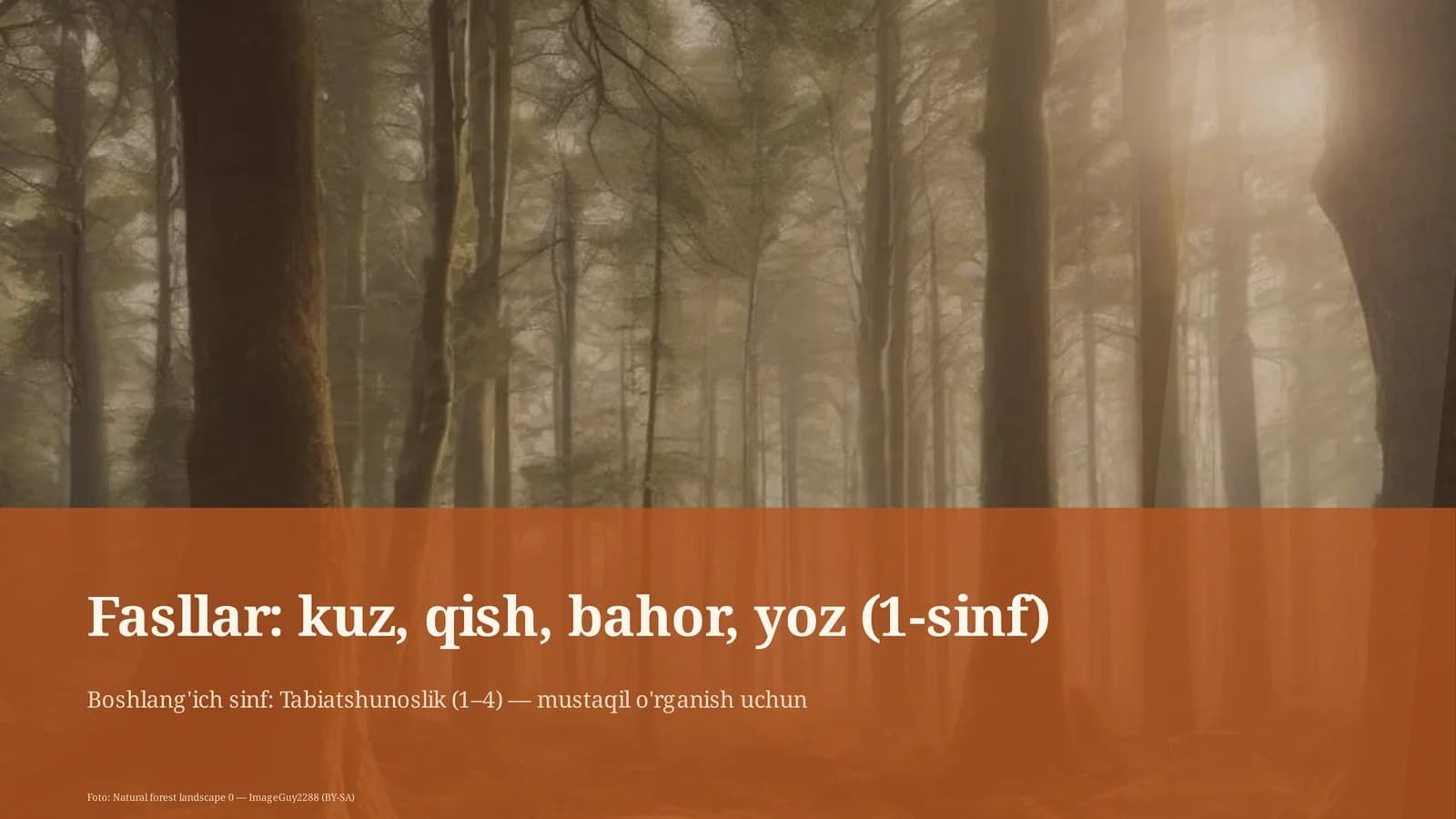 Tabiatshunoslik darsi