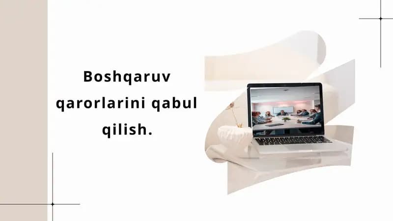 Boshqaruv qarorlarini qabul qilish