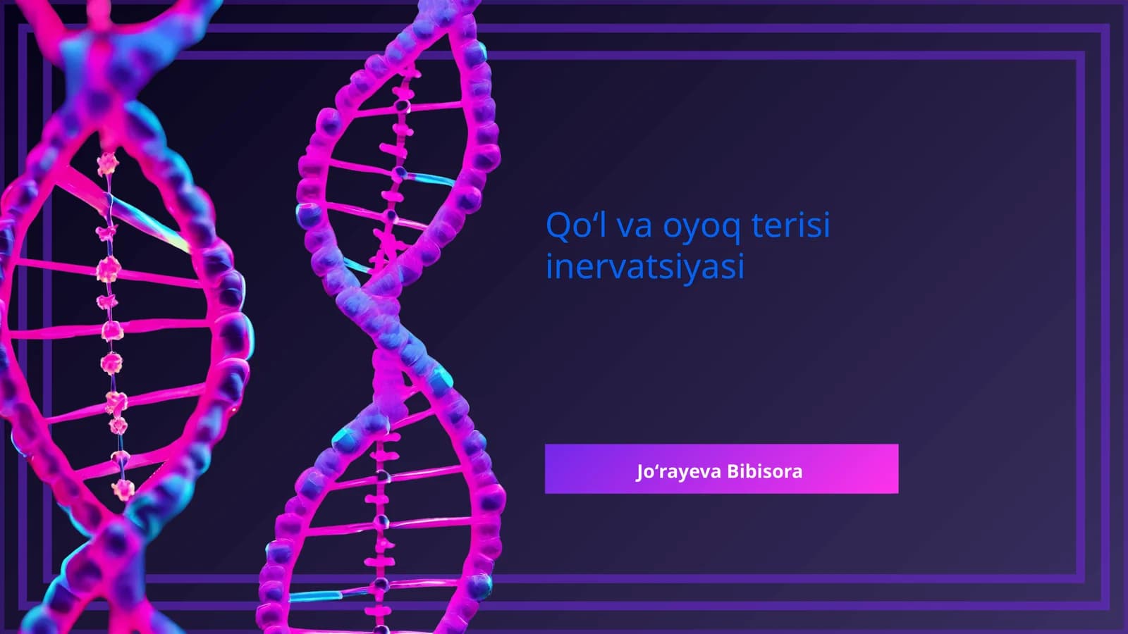Qoʻl va oyoq terisi inervatsiyasi