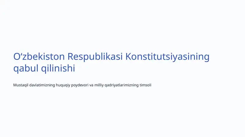 Oʻzbekiston Respublikasi Konstitutsiyasi