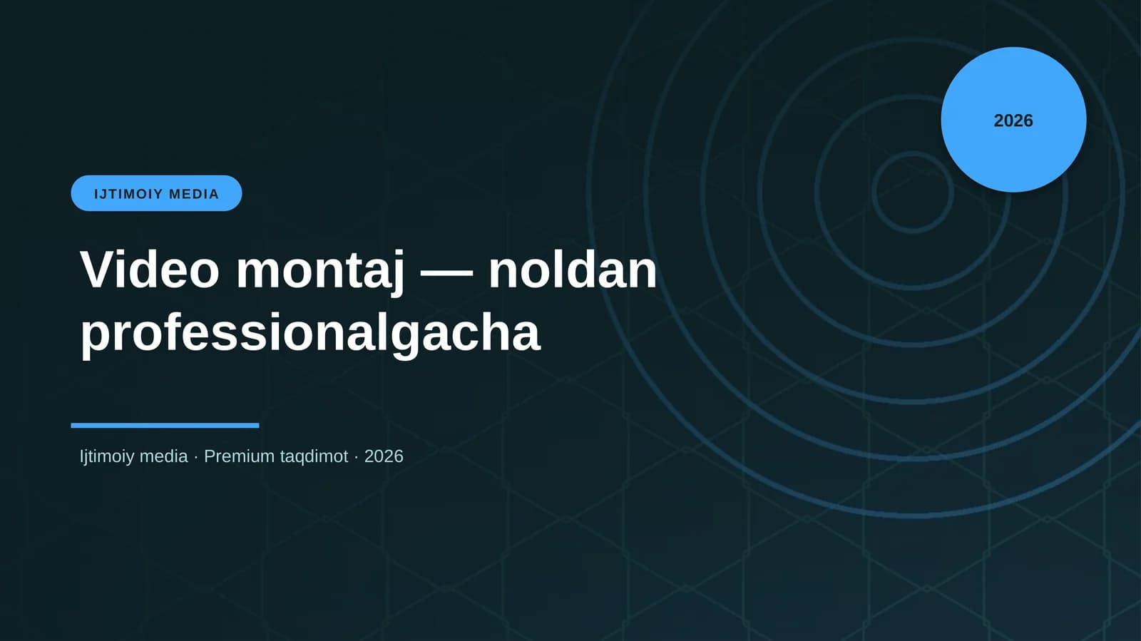 Video montaj — noldan professionalgacha