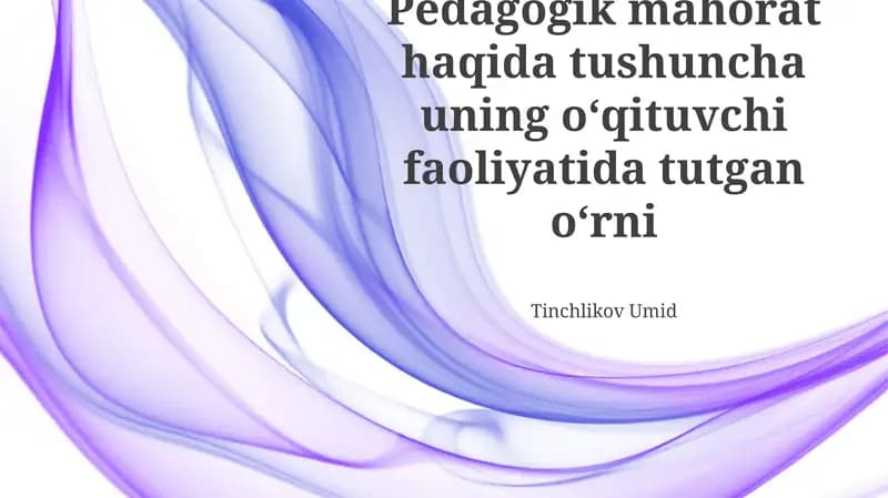 Pedagogik mahorat