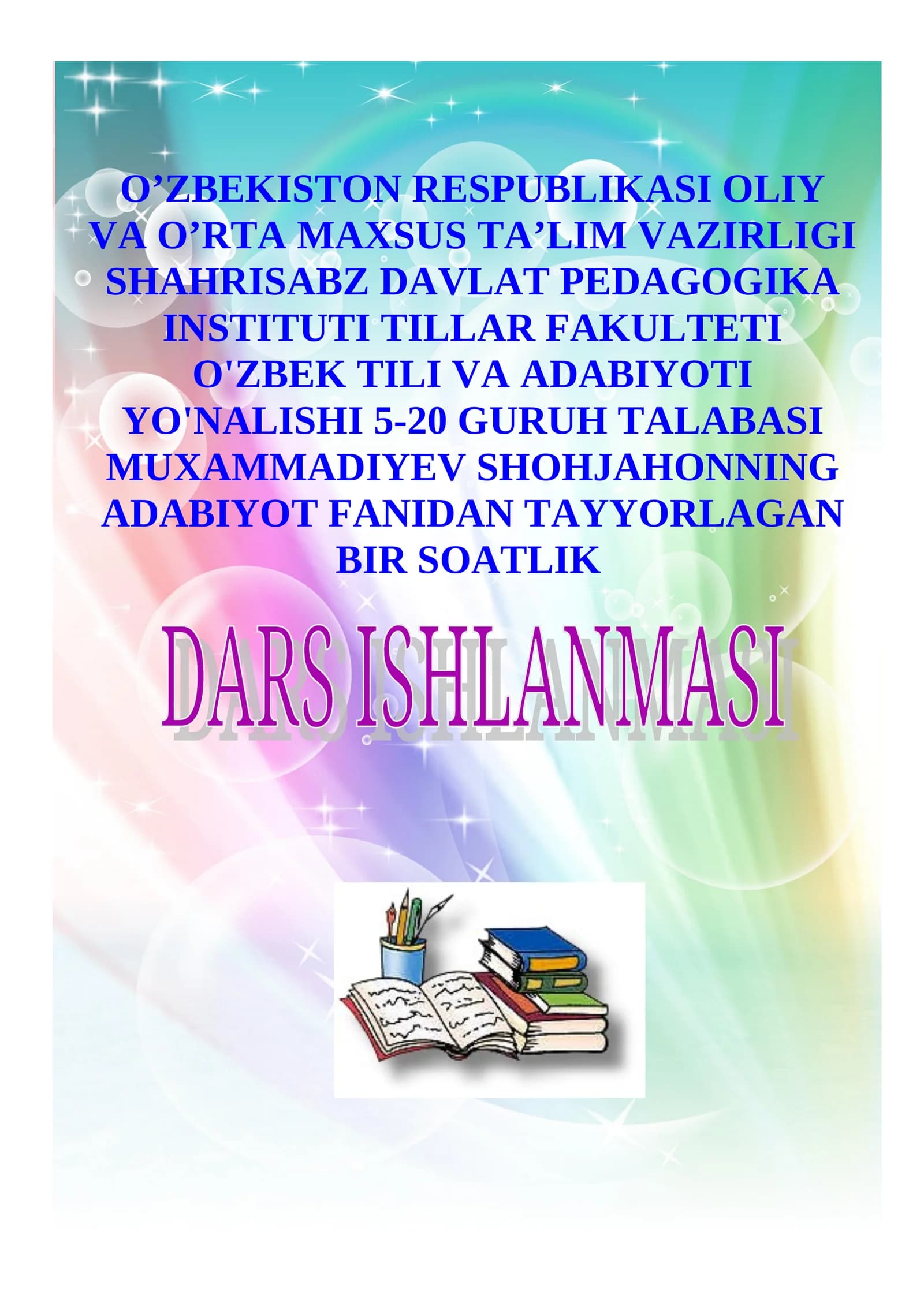 Adabiyot Fan Sinf 6