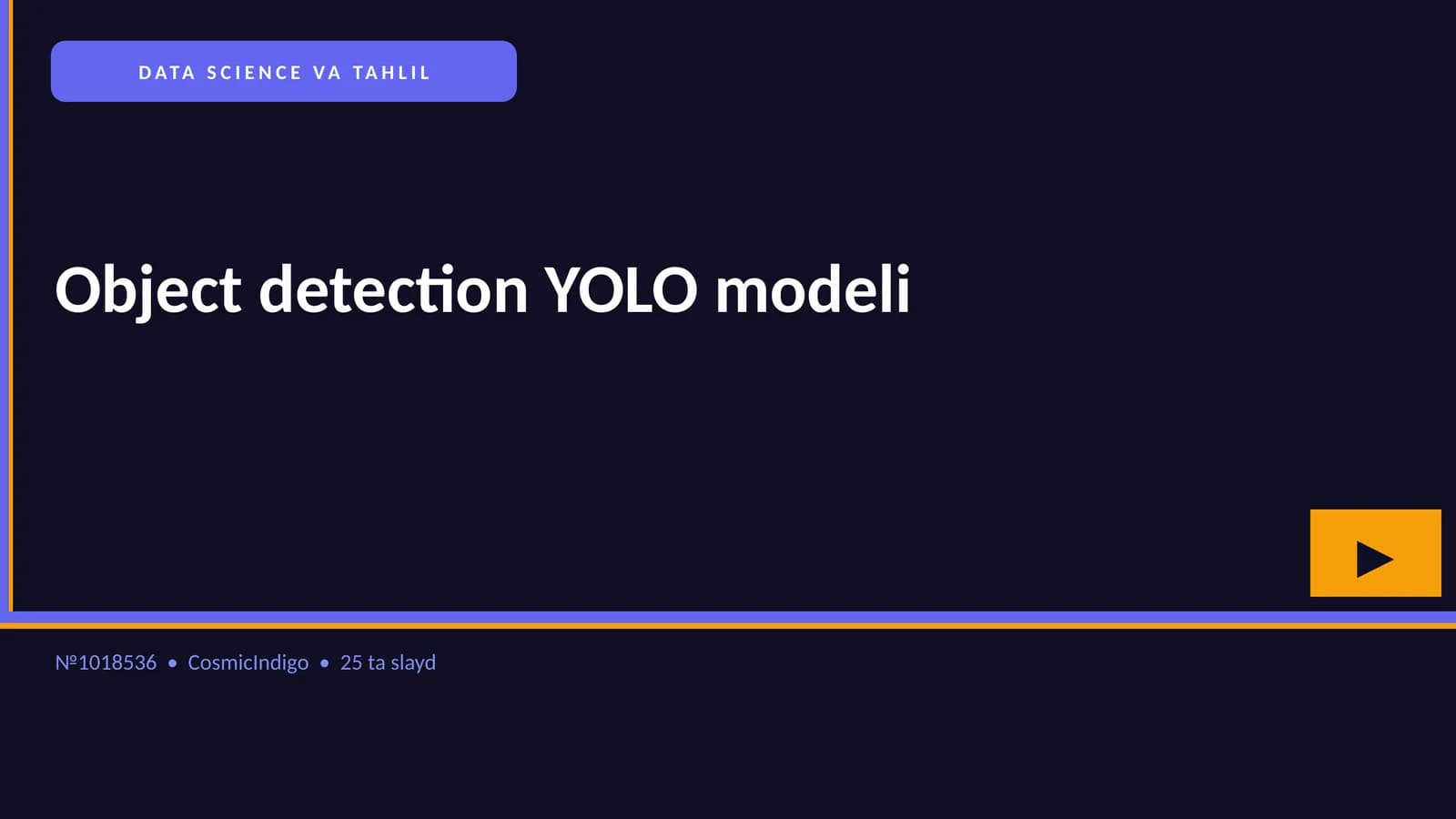 Object detection YOLO modeli