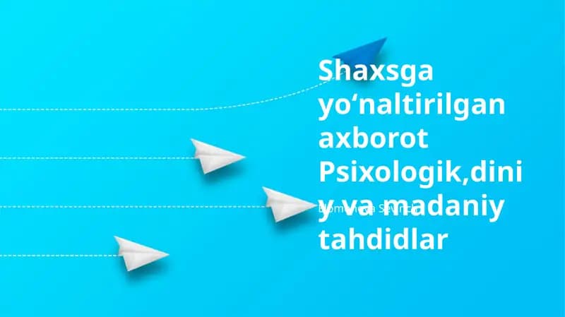 Psixologik, Diniy va Madaniy Tahdidlar