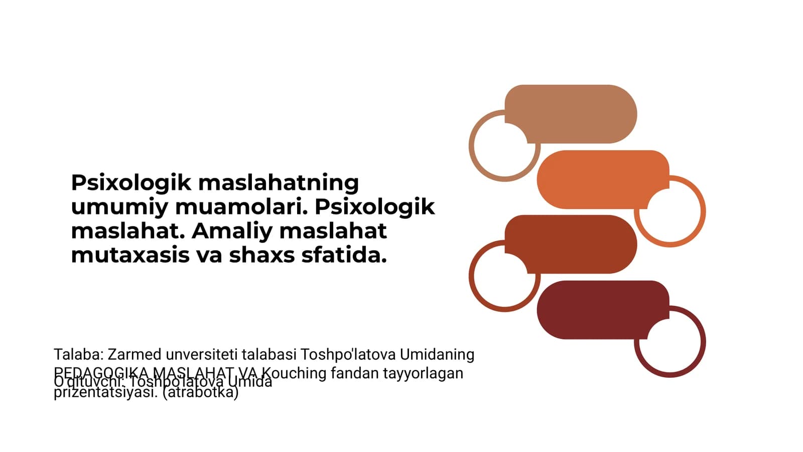 Psixologik maslahatning umumiy muamolari