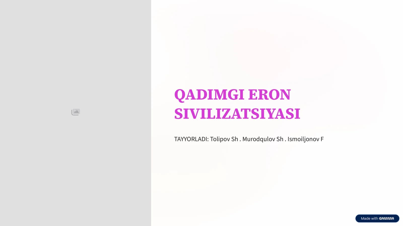 QADIMGI ERON SIVILIZATSIYASI