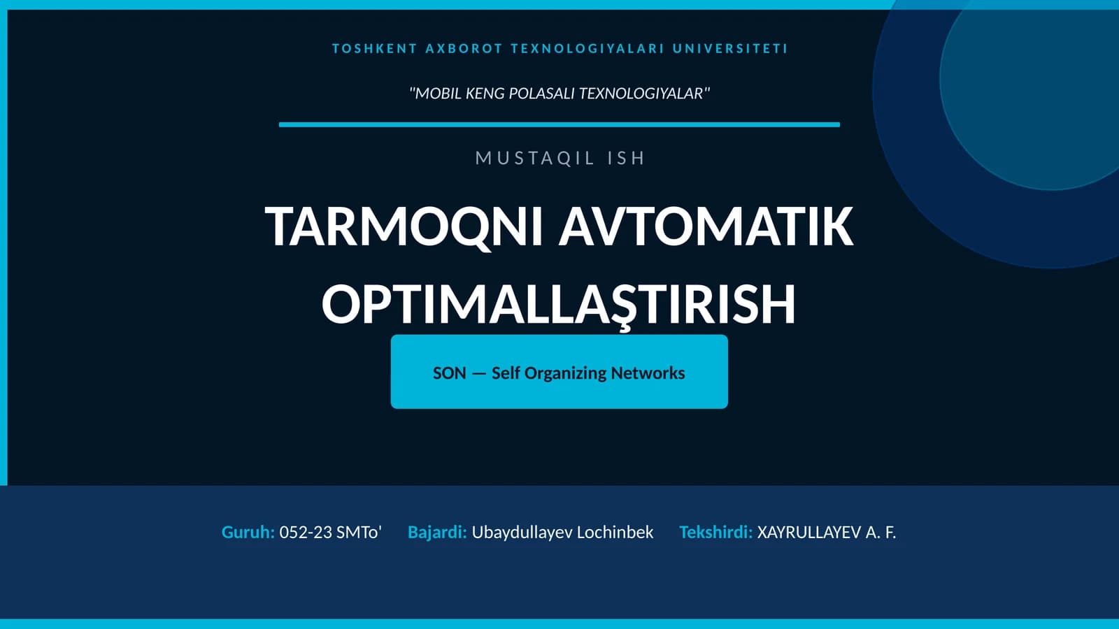 MOBIL KENG POLASALI TEXNOLOGIYALAR