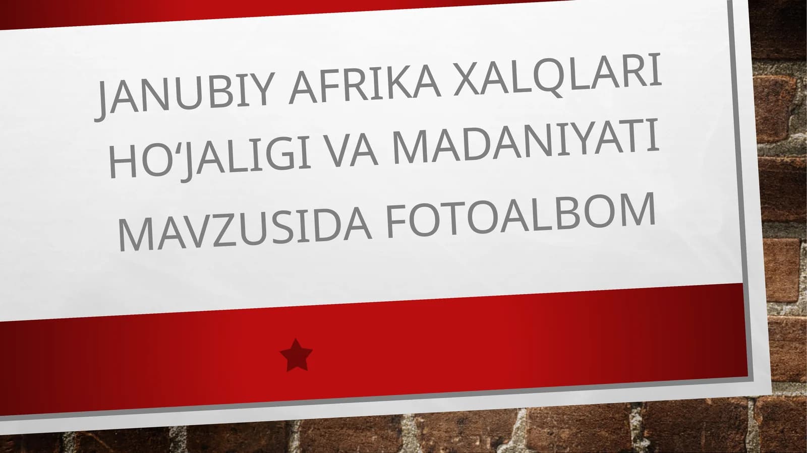 Janubiy Afrika xalqlari hoʻjaligi va madaniyati
