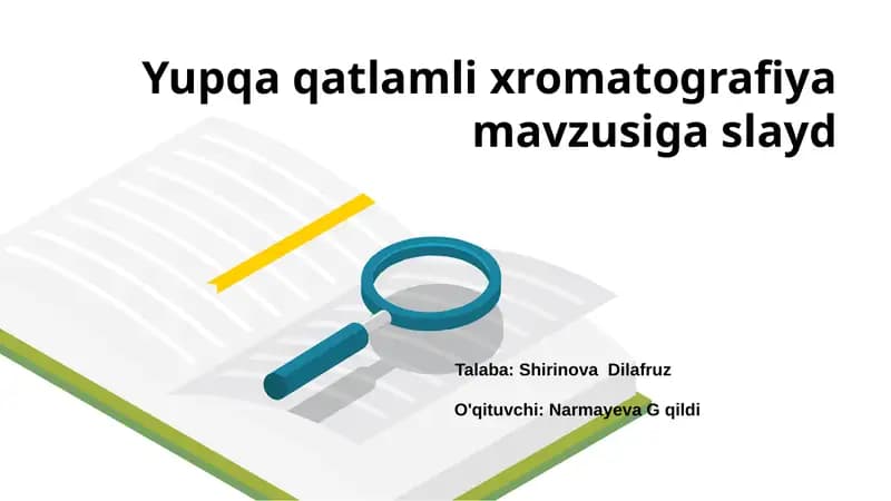 Yupqa qatlamli xromatografiya