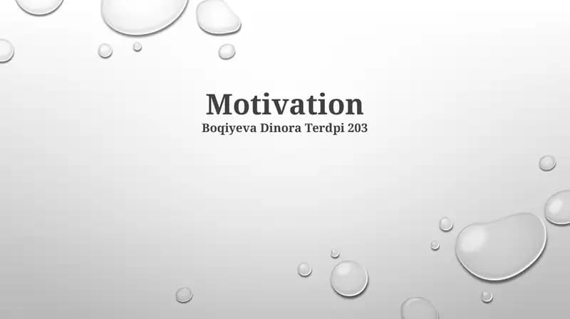 Motivation