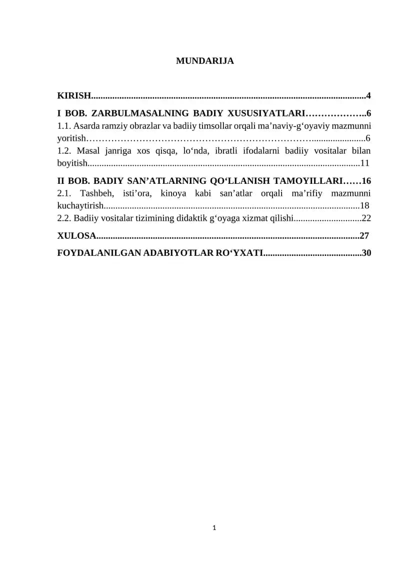 Badiy San'atlar Qo'llanish Tamojilari