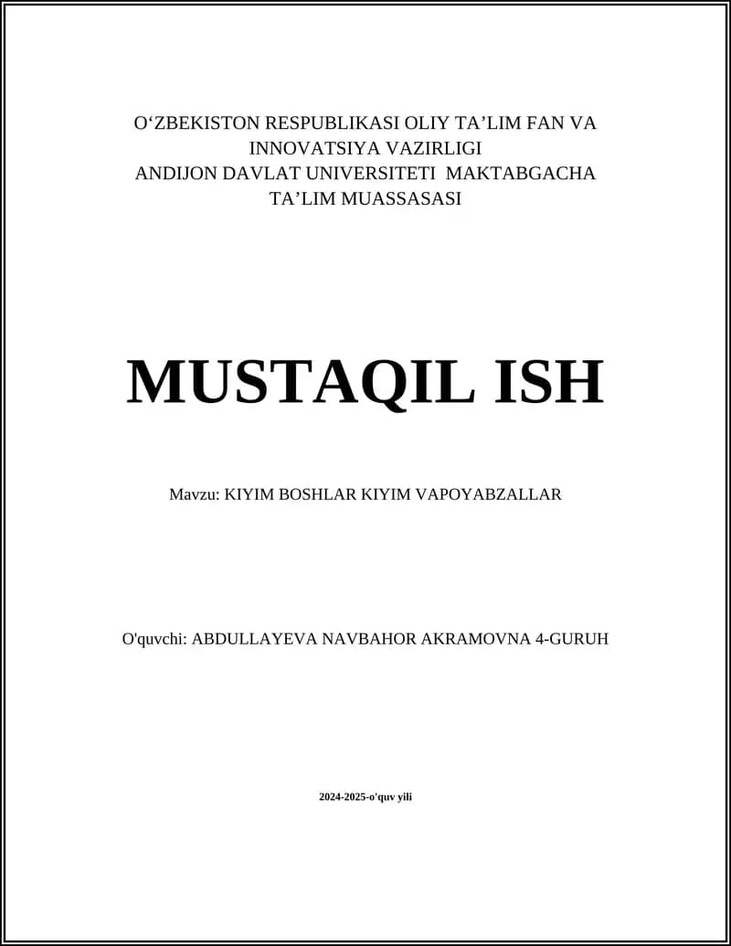Bolalar kiyimlari