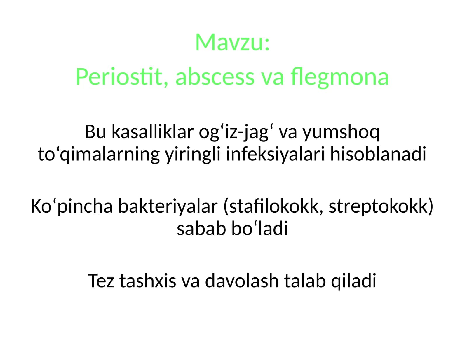 Periostit, abscessvaflegmona