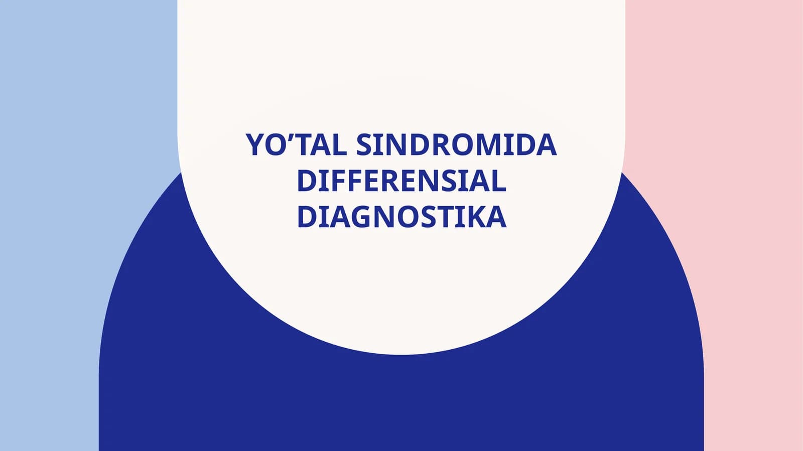 Yo'tal sindromida differensial diagnositka