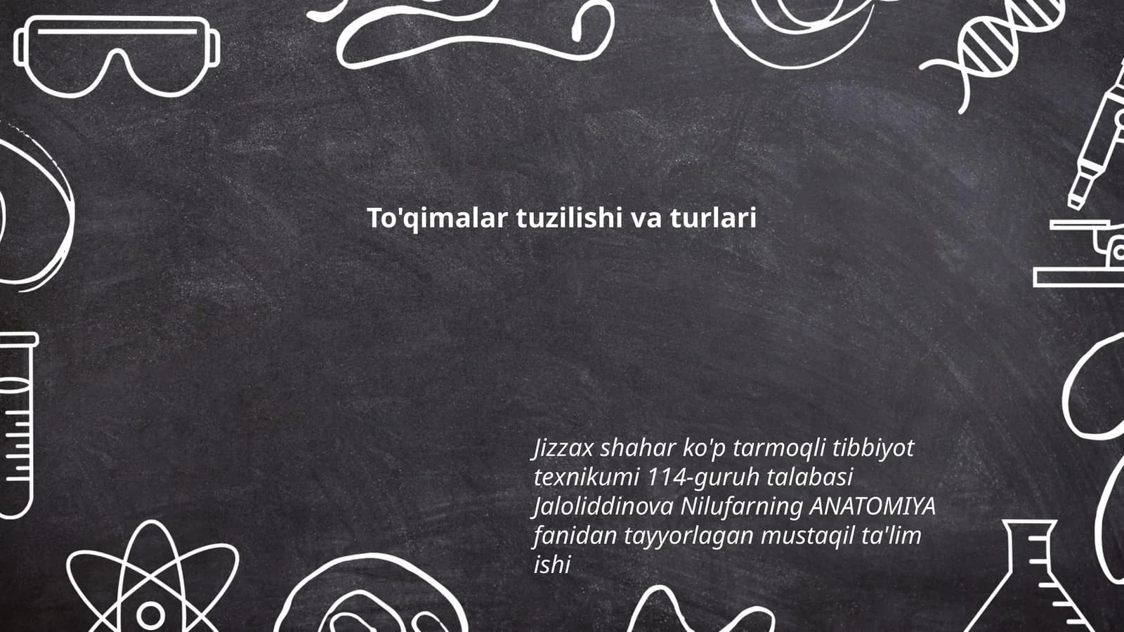 To'qimalar tuzilishi va turlari