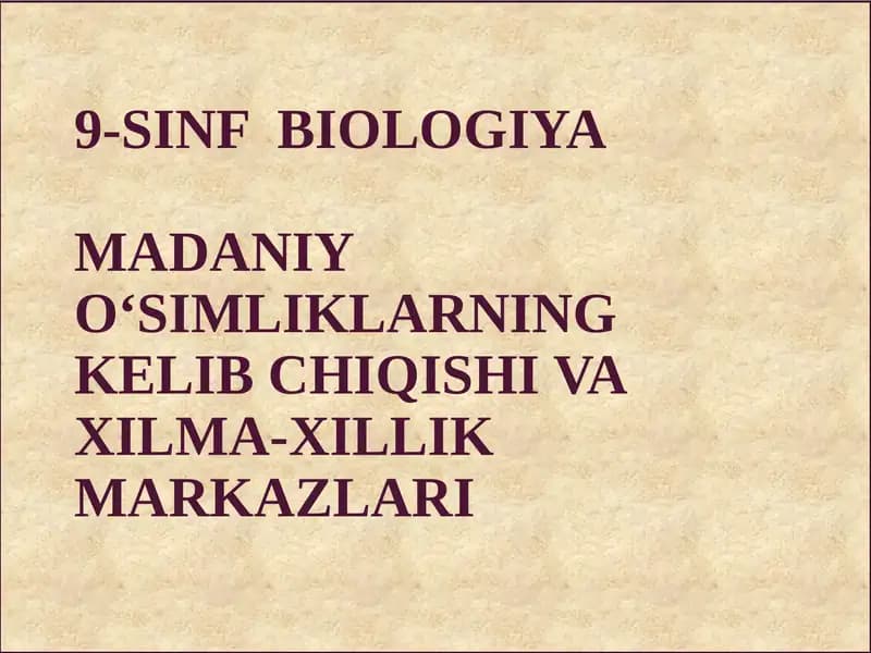 9-sinf Biologiya