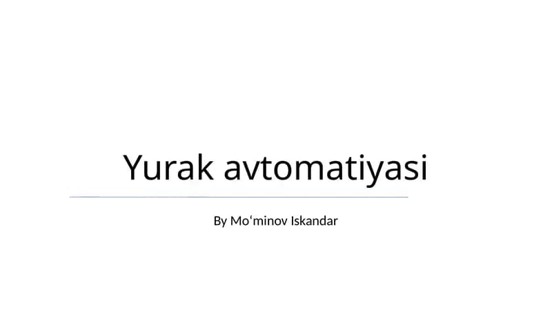 Yurak avtomatiyasi
