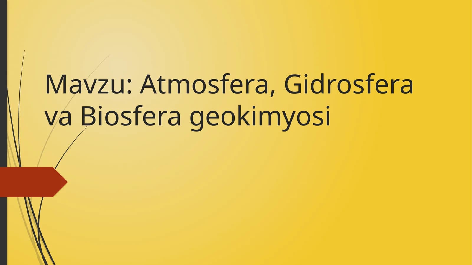 Atmosfera, Gidrosfera va Biosfera geokimyosi