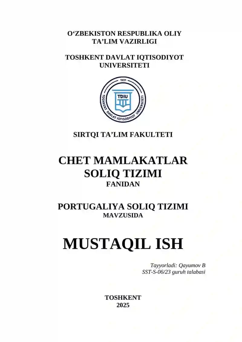 Portugaliya soliq tizimi