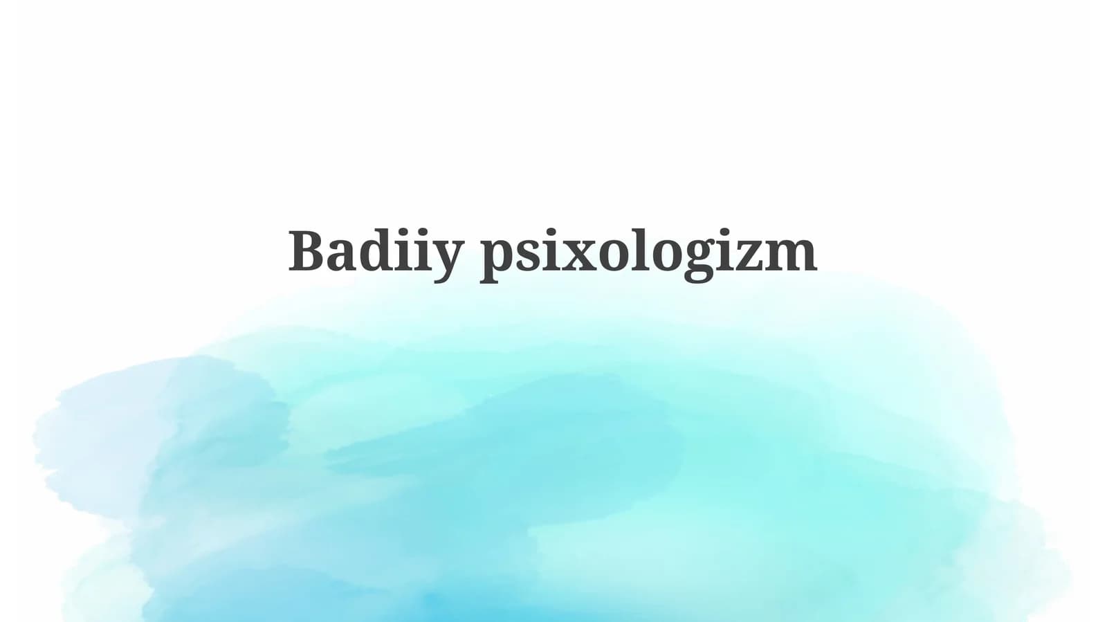 Badiiypsixologizm