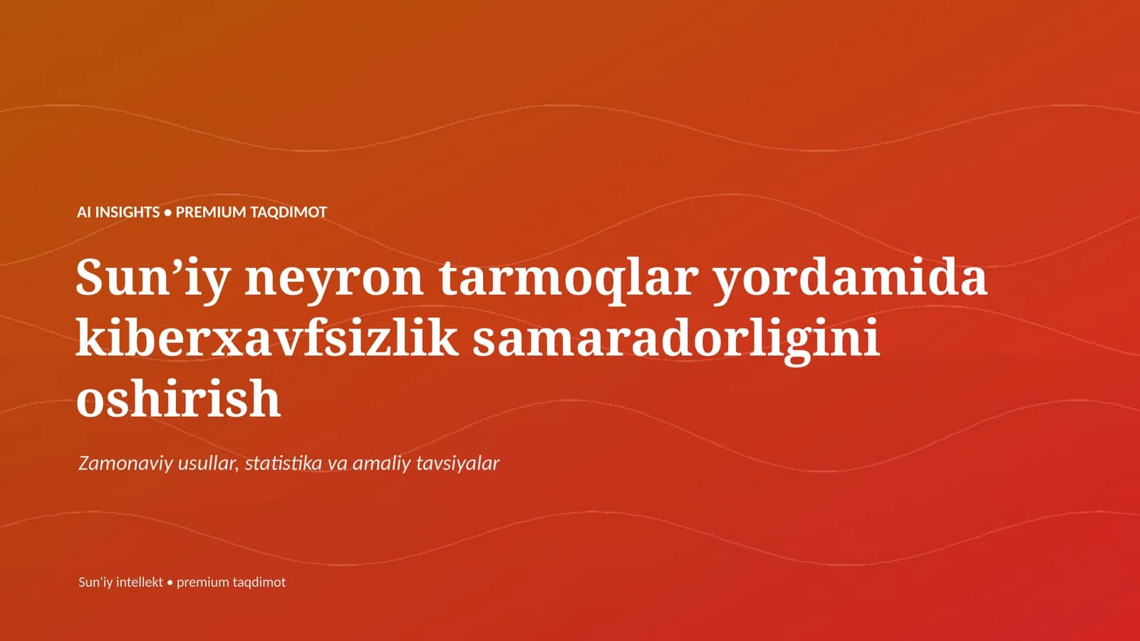 Sun'iy intellekt • premium taqdimot