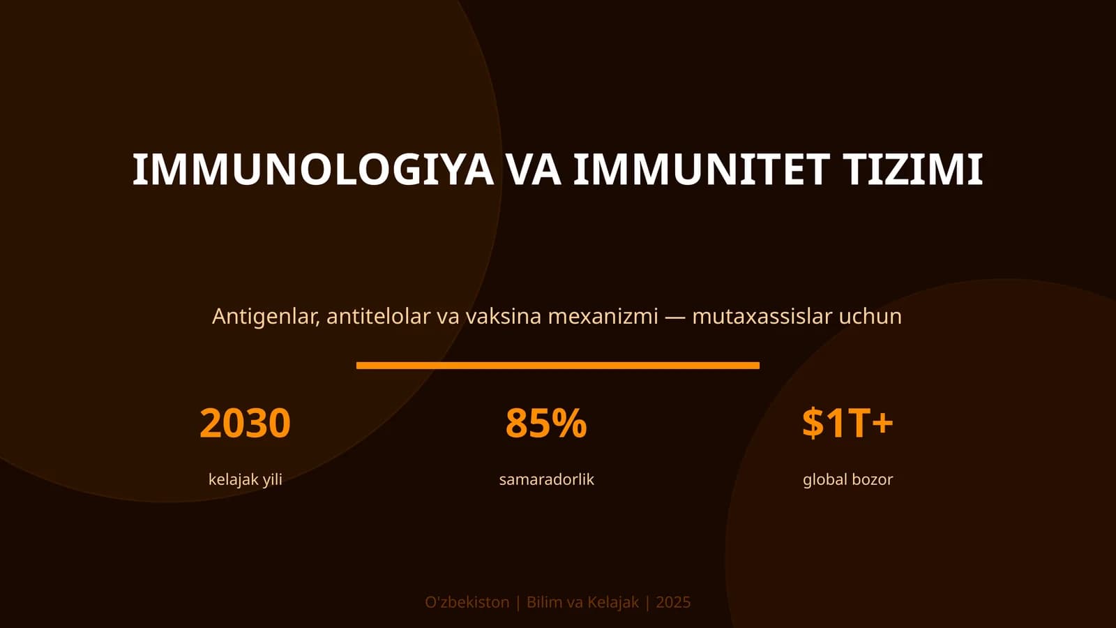 IMMUNOLOGIYA VA IMMUNITET TIZIMI