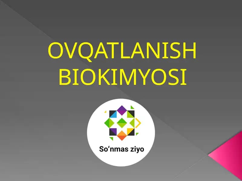 OVQATLANISH BIOKIMYOSI