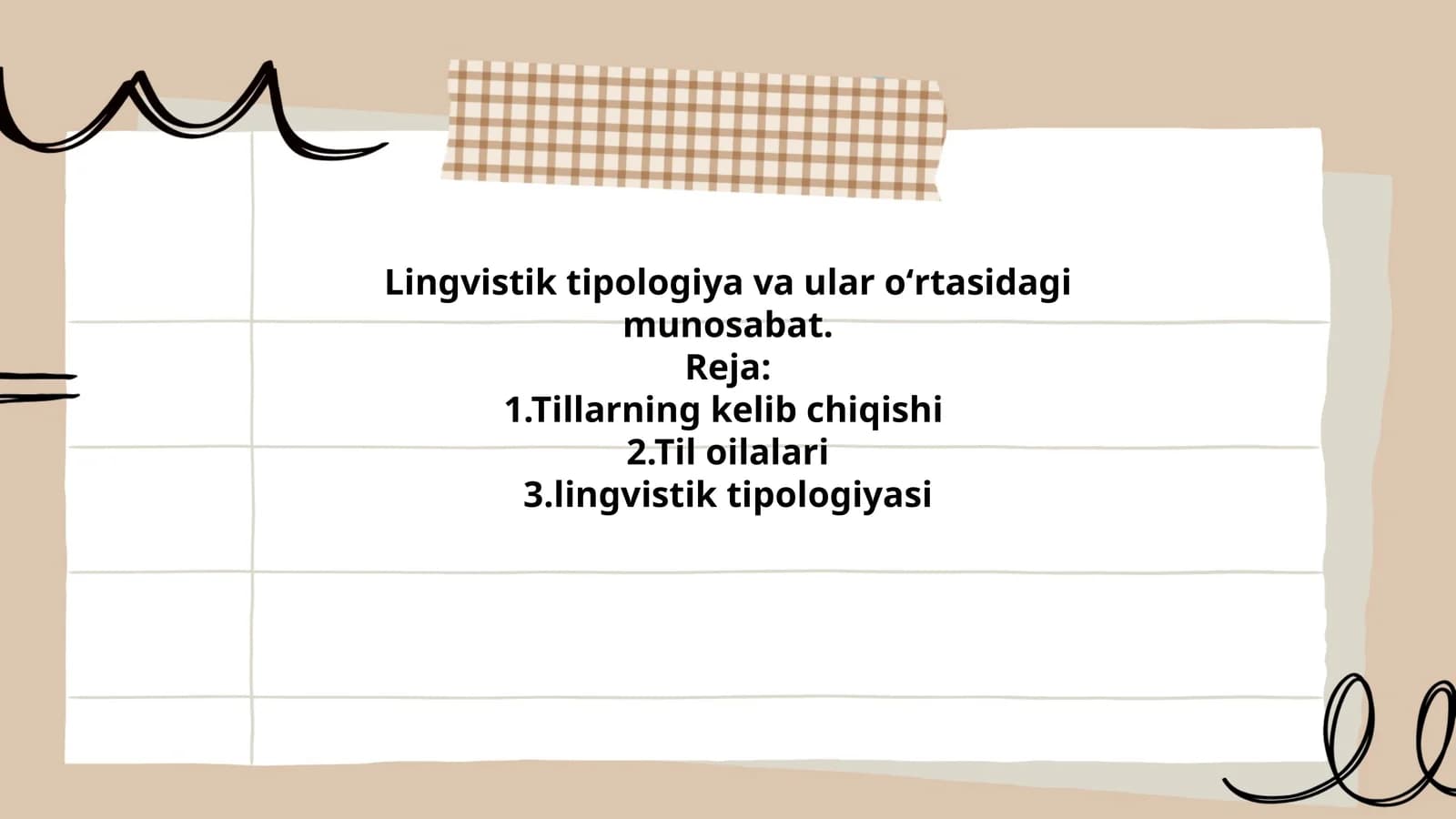 Lingvistik tipologiya va ular oʻrtasidagi munosabat